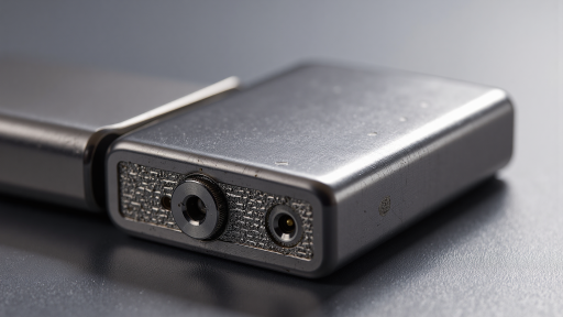 USB驱动器详细视图，显示USB-A和Type-C接口特写，金属外壳纹理清晰可见，专业制造工艺展示